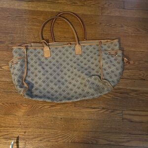 Dooney & Bourke Gray and Tan Monogram Tote